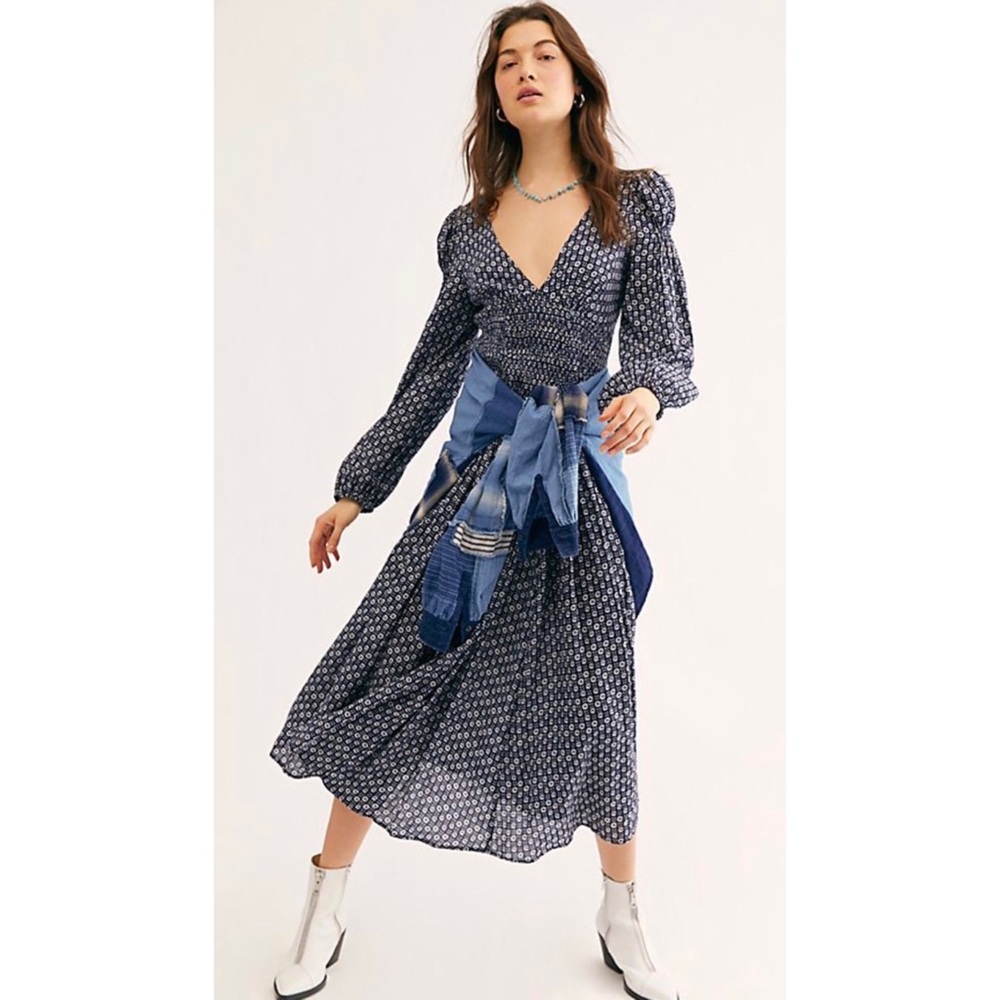 Free People Indigo Child Midi Dress